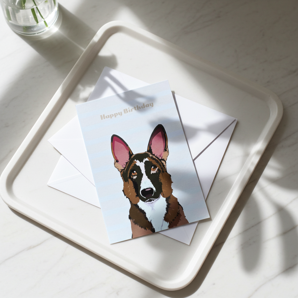 גלוית Happy Birthday - רועה בלגי