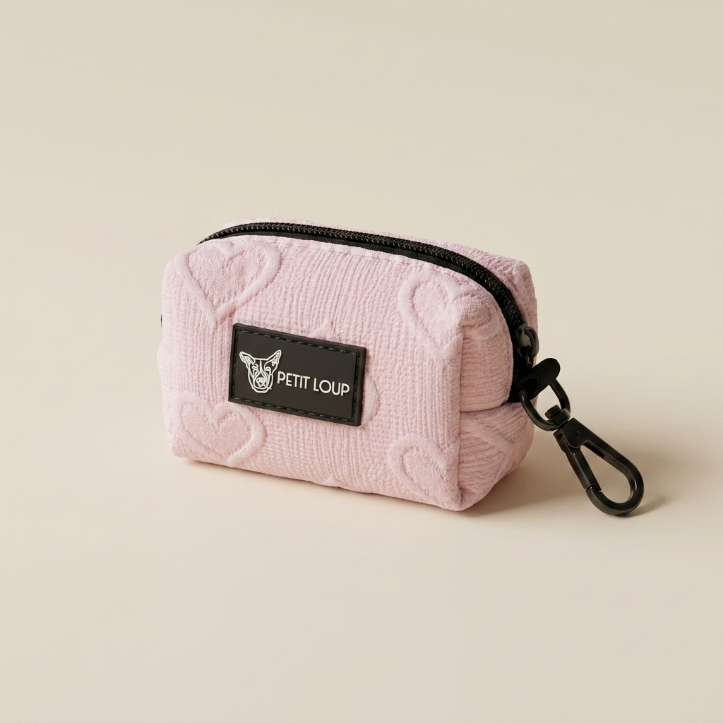 Hearts dog treats pouch